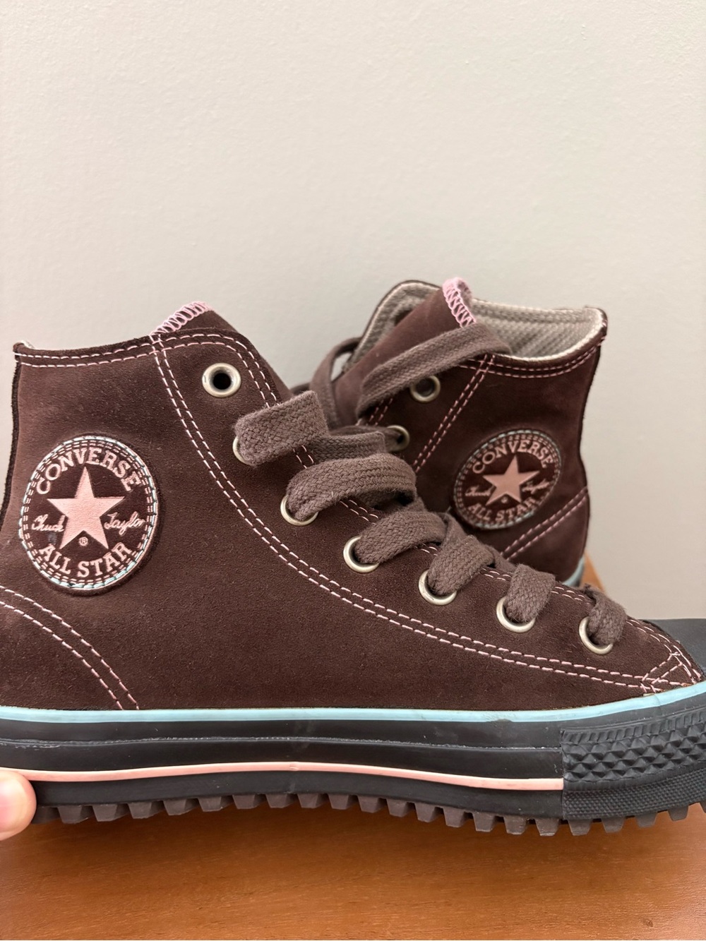 Converse Chucks High-Top Brown Suede Tylor All Star Leather Sneakers Boots